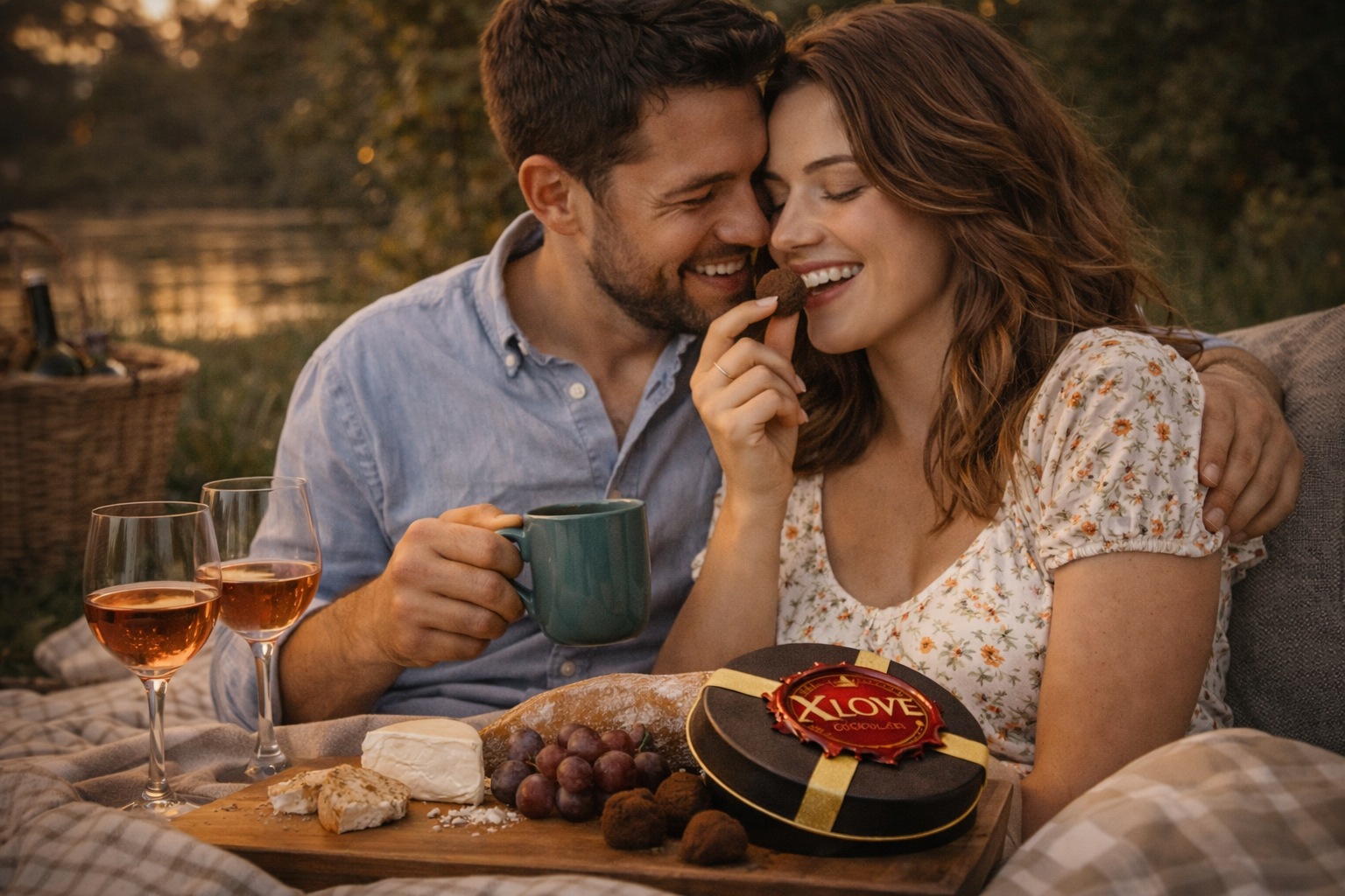 Presente sensual para casal com composição elegante